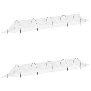 vidaXL Netting Tunnels 2 pcs 1,5x5 m Fibreglass and PP