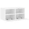 vidaXL TV Wall Cabinet White 60x30x30 cm Engineered Wood