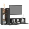 vidaXL 3 Piece TV Cabinet Set Grey Engineered Wood