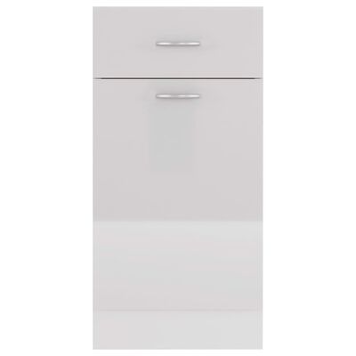 vidaXL Drawer Bottom Cabinet High Gloss White 40x46x81.5 cm Engineered Wood