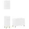 vidaXL 3 Piece Bathroom Cabinet Set ARNHEM White Engineered Wood