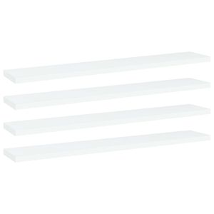 vidaXL Bookshelf Boards 4 pcs White 60x10x1,5 cm Engineered Wood