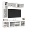 vidaXL 7 Piece TV Wall Cabinet Set with LED Lights White