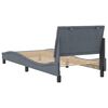 vidaXL Bed Frame without Mattress "Hanko" Dark Grey 90x190 cm Velvet