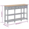 vidaXL Console Table Grey 120x30x76 cm MDF