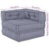 vidaXL Modular Sofa 2 pcs Grey 140 x 70 x 56 cm Fabric