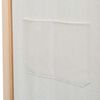 vidaXL 3-Panel Room Divider Cream 120x170x4 cm Fabric