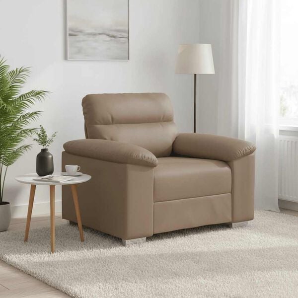 vidaXL Sofa Chair&nbsp;Cappuccino 100x81x84 cm Faux Leather