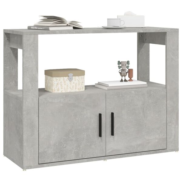 vidaXL Sideboard Concrete Grey 80x30x60 cm Engineered Wood