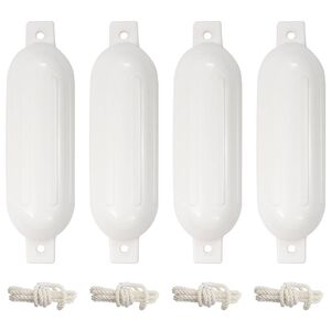 vidaXL Boat bumpers 3.45 kg 51 x 14 cm White PVC
