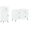 vidaXL 2 Piece Bathroom Cabinet Set BREDA White Engineered Wood