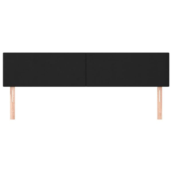 vidaXL Headboards Black 160x5x78/88 cm Faux Leather