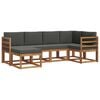 vidaXL Outdoor Sofa Set 6 pcs Natural and Anthracite