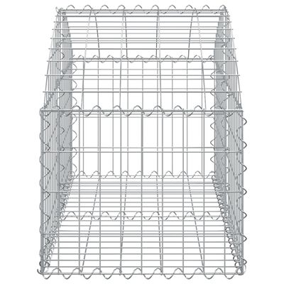 vidaXL Arched Gabion Basket 100x50x40/60 cm Galvanised Iron