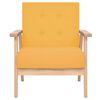 vidaXL Armchair Yellow Fabric