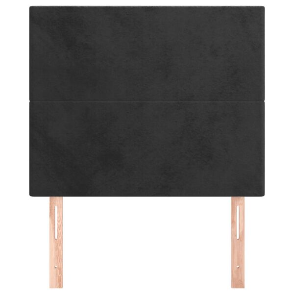 vidaXL Headboard Black 100x5x118/128 cm Velvet