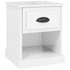 vidaXL Bedside Cabinet High Gloss White 39x39x47.5 cm Engineered Wood