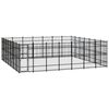 vidaXL Dog Kennel | Black | Powder-coated steel | Extra Large | Durable