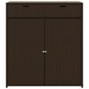 vidaXL Garden Storage Cabinet Brown 105x55x113 cm Poly Rattan
