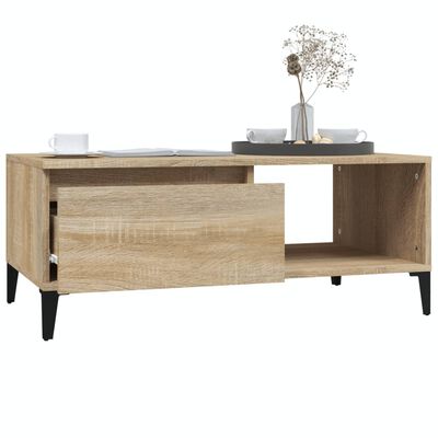 vidaXL Coffee Table Sonoma Oak 90x50x36.5 cm Engineered Wood