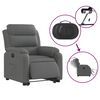 vidaXL Electric Stand up Recliner Chair Dark Grey Fabric