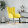 vidaXL Rocking Chair Mustard Yellow Fabric