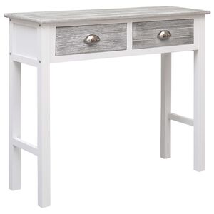 vidaXL Console Table Grey 90x30x77 cm Wood