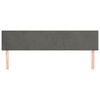 vidaXL Headboards Dark Grey 200x5x78/88 cm Velvet