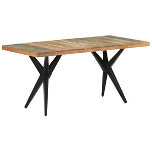 vidaXL Dining Table | Mixed wood colours | Solid reclaimed wood | Large