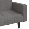 vidaXL 2-Seater Sofa Bed with Two Pillows Light Grey Fabric