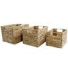 vidaXL Storage Box | Brown | Water hyacinth and metal frame