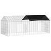 vidaXL Rabbit Cage Silver 200 x 78 x 78 cm Galvanised Steel