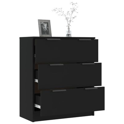 vidaXL Sideboard Black 60x30x70 cm Engineered Wood