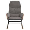 vidaXL Rocking Chair Light Grey Fabric