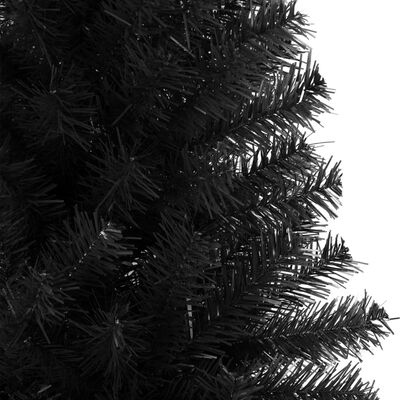 vidaXL Artificial Christmas Tree with Stand Black 240 cm PVC