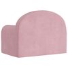 vidaXL Kids' Sofa Bed Pink Soft Plush