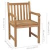 vidaXL Garden Chairs 6 pcs with Anthracite Cushions Solid Teak Wood