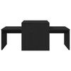 vidaXL Nesting Tables Black Oak 100 x 48 x 40 cm Engineered Wood