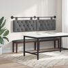 vidaXL Hanging Headboard Wall-mounted Dark Grey 170 x 55 x 7 cm Fabric