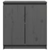 vidaXL Side Cabinet Grey 60x36x65 cm Solid Pinewood