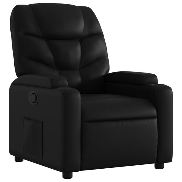 vidaXL Recliner Chair Black Faux Leather