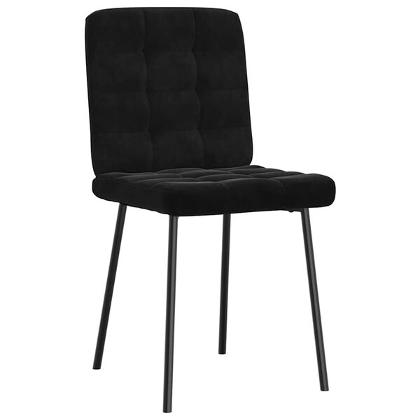 vidaXL Dining Chairs 6 pcs Black Velvet