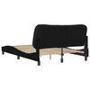 vidaXL Bed Frame without Mattress "Hvar" Black 137x190 cm Double Fabric