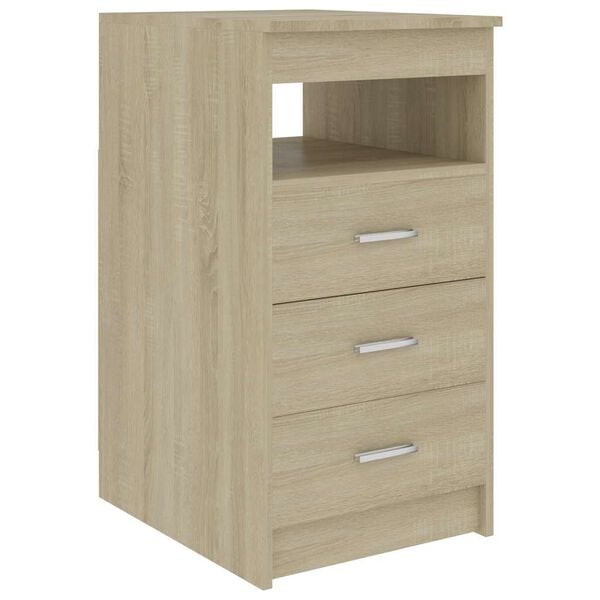 vidaXL Drawer Cabinet Sonoma Oak 40x50x76 cm Engineered Wood