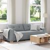 vidaXL 3-Seater Sofa Light Grey 220x78x80 cm Fabric