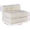 vidaXL Modular Sofa 4 pcs Cream Fabric