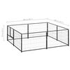 vidaXL Dog Kennel Black 4 m² Steel