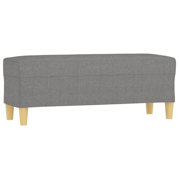 vidaXL Bench Dark Grey 100x35x41 cm Fabric
