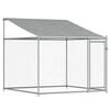vidaXL Dog Cage with Roof and Doors Grey 10x2x2 m Galvanised Steel
