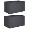 vidaXL Garden Planter 2 pcs Anthracite 100 x 50 x 50 cm